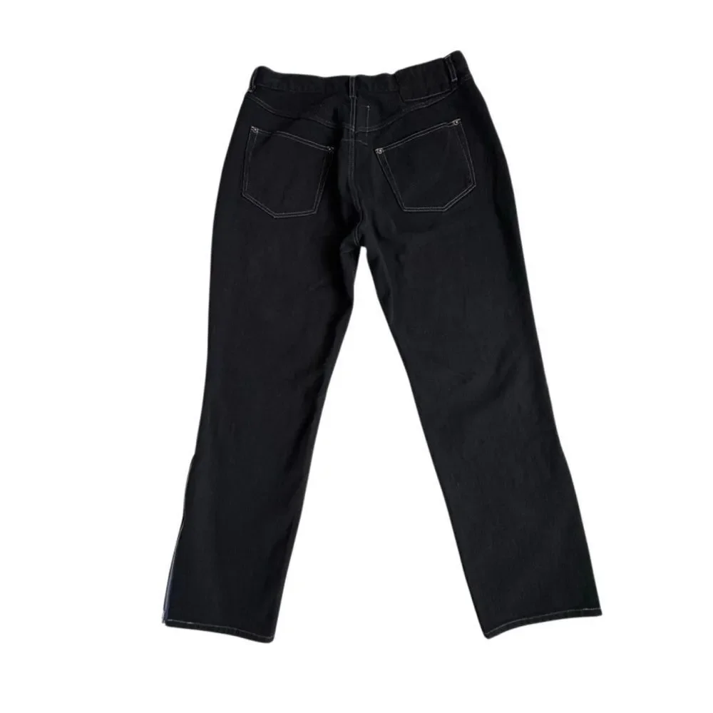 Assembly Black Denim Jeans Button Fly Side Zipper Gorpcore - Picture 3 of 11